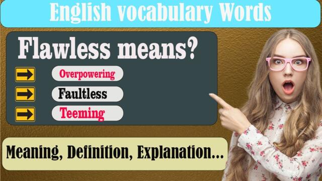 What does Flawless mean? | What is Flawless ? | Flawless  meaning in English | English Grammar