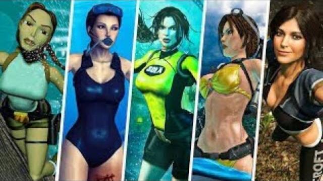 Evolution of Swimming in TOMB RAIDER Games (1996 - 2022) 4K