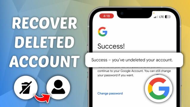 How to Recover Deleted Gmail Account - Restore Google Account (iPhone, Android & Laptop)