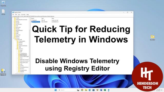 Disable Windows Telemetry with Registry Key  - Easy and Fast