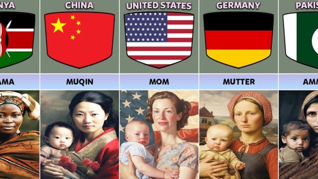 How Children Call their Mother From Different Countries
