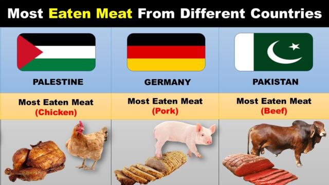 Most Meat Cosuming Countries | Most Consumed Meat From Different Countries