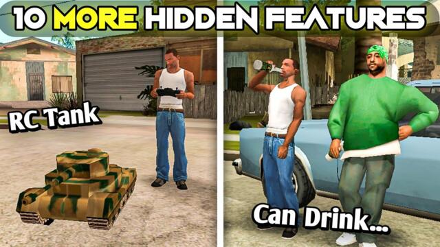 10 MORE Hidden Features In GTA San Andreas Many Players Don't Know About...
