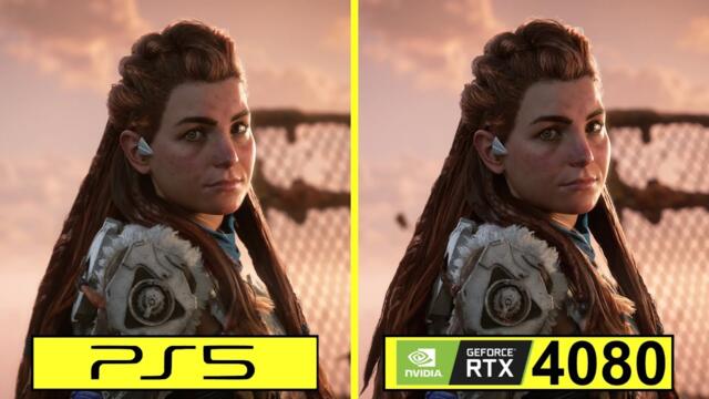 Horizon Forbidden West PS5 vs PC RTX 4080 4K Ultra Graphics Comparison