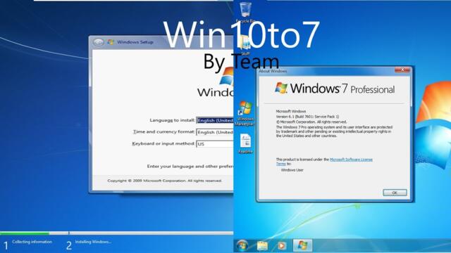 Win10to7 - a windows 10 Mod that looks and sounds like Windows 7