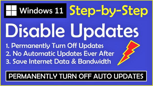 How to Stop Windows 11 Update Permanently | Disable Automatic Updates | Turn Off Auto Updates
