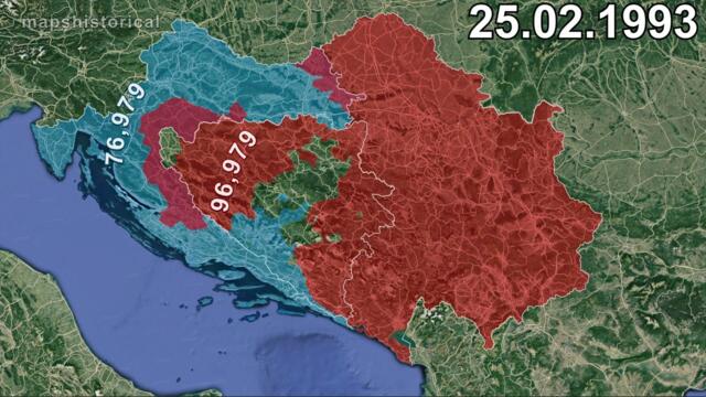 Yugoslav Wars in 1 minute using Google Earth