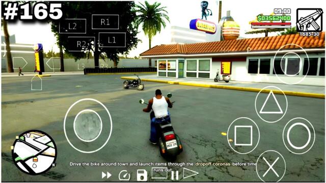 GTA SAN ANDREAS PS2 on MOBILE : GAMEPLAY #165 Burger Shot Courier Mission