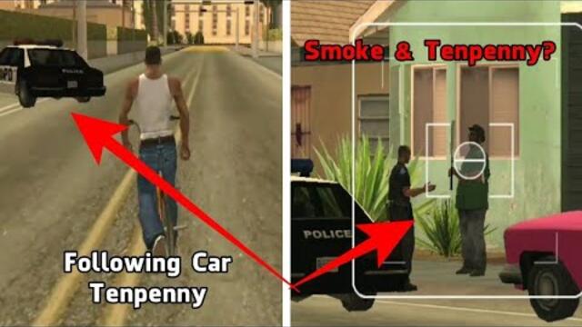 What happens if you follow Tenpenny's car in the beginning of GTA San Andreas? (Intro Mission)