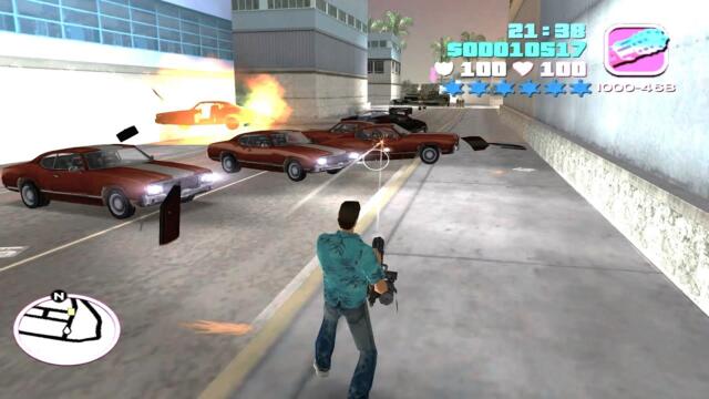 What happens if you blocked army way from cars in GTA Vice City
