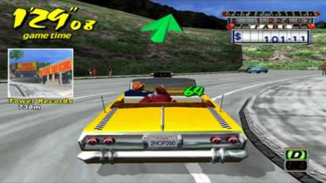 Crazy Taxi PC Gameplay Windows 7 HD - 3 Minute Mode