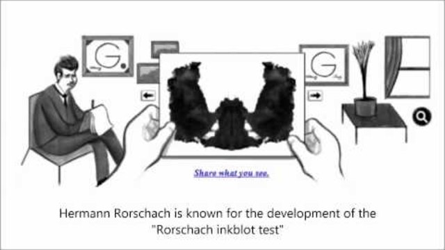 Херман Роршах (Hermann Rorschach) - Google Doodle