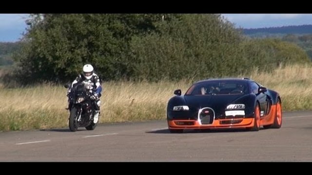 Rolling RACE BMW S1000RR vs Bugatti Veyron Vitesse -presented by Samsung