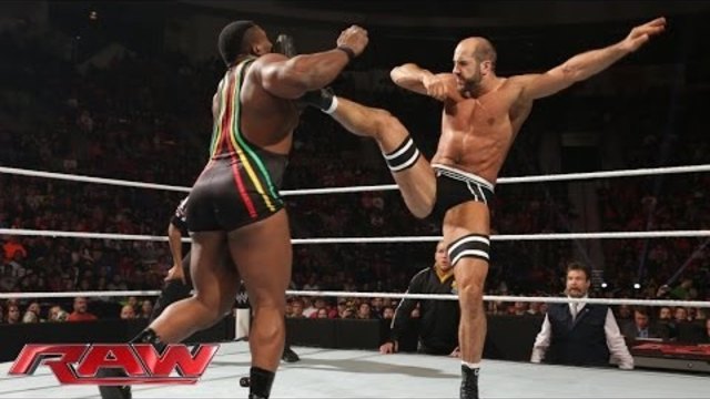 Big E vs. Cesaro: Raw, Feb. 24, 2014