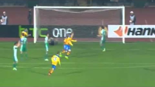 1-ви Гол Лудогорец - Валенсия 0:3 (13.03.2014)  Goal ~ Ludogorets vs Valencia 0-1 ( Europa League )