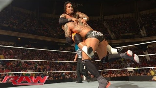 The Usos vs. Batista &amp; Randy Orton: Raw, April 14, 2014