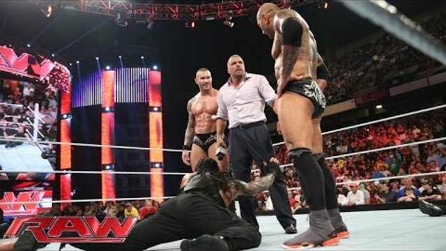 The Shield competes in a 11-on-3 Handicap Match: Raw, April 14, 2014