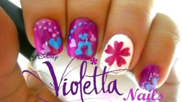 Uñas de Violetta DISNEY  - Easy Disney Violetta Nails