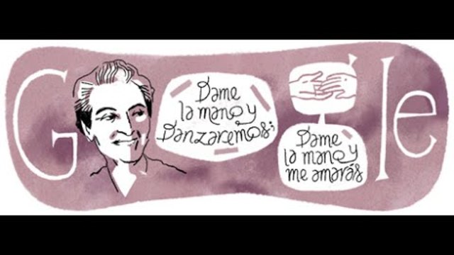Габриела Мистрал Google Doodle.126 години от рождението на писателката (Gabriela Mistral)