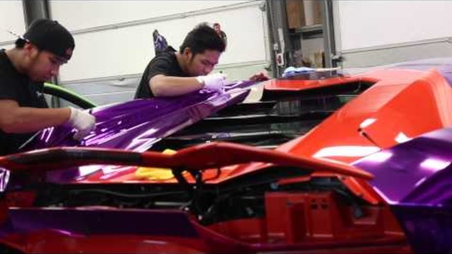 KSI Lamborghini gets wrapped Part 1