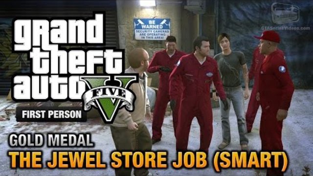 GTA 5 -Мисия  #16 - The Jewel Store Job (Smart Approach) [First Person Gold Medal Guide - PS4]