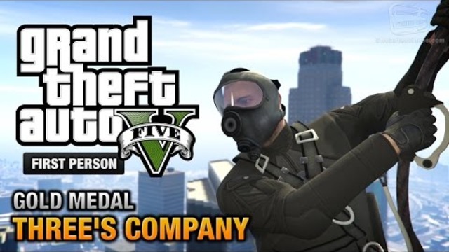 GTA 5 - Мисия #24 - Three&#39;s Company [First Person Gold Medal Guide - PS4]
