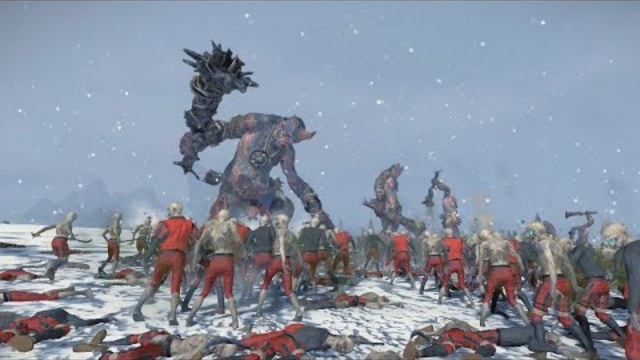 3000 Zombies VS Chaos Giants Warhammer Total War