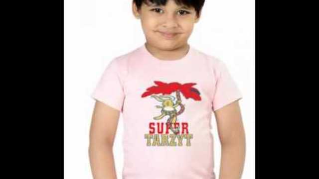 Chocolate Colour Graphic Tee for Kids