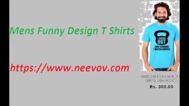 Mens Red Colour Funny Design T Shirts