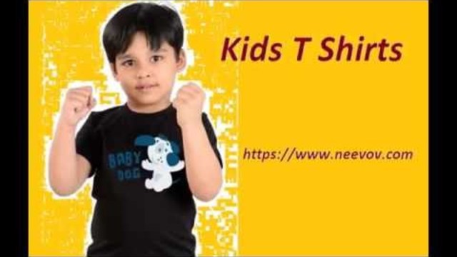 Turquoise Colour Kids Cotton Graphic Tee Shirts