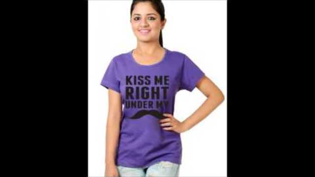 Womens Purple Colour Cotton t Shirts