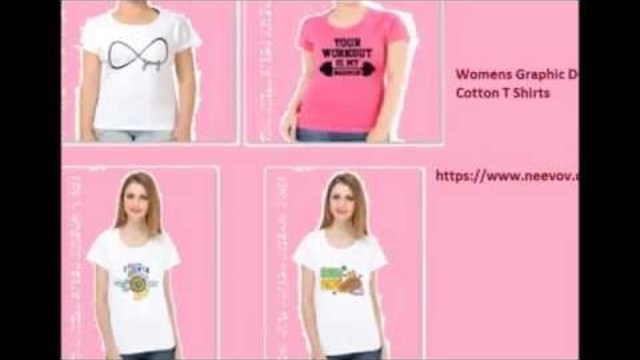 Womens Graphic Design Cotton Fuchsia Colour T Shirts