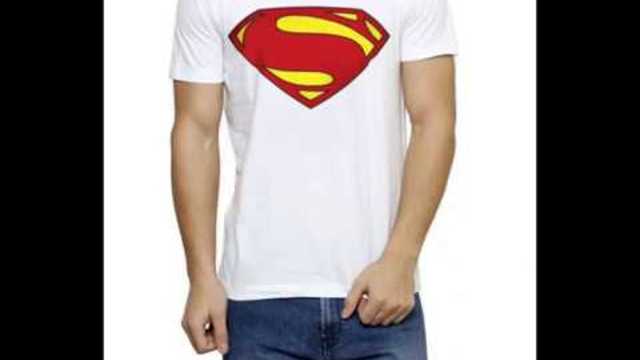 Superman Printed Aquamarine Colour T Shirts