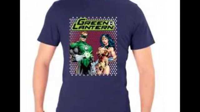 Green Lantern and Wonder Woman Printed T Shirts