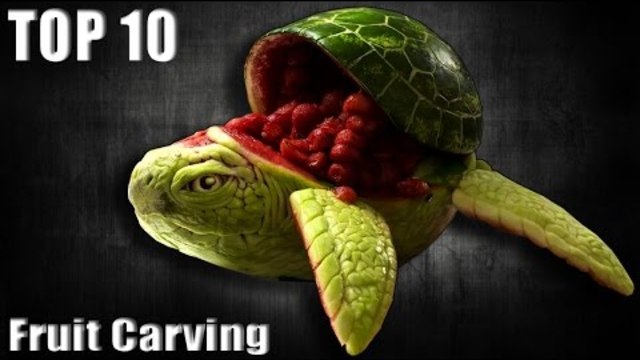 TOP 10 Искусство карвинга - Искусство вырезать из овощей и фруктов