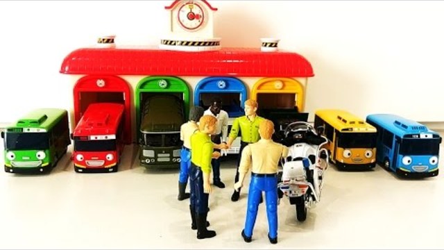 Parking Garage Services Playset for Kids | Tayo Bus and Car Toys for Children