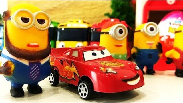 Minions Banana Song | Minions Banana Baby | Learn Colors with Tayo Little Bus Playset Slime Balls