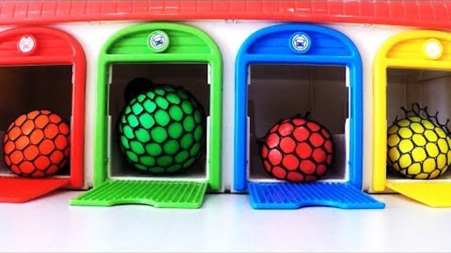 Learn Colors Sizes with Tayo Little Bus Playset Slime Balls Play Colors Magic Slime Toys Fun Kids