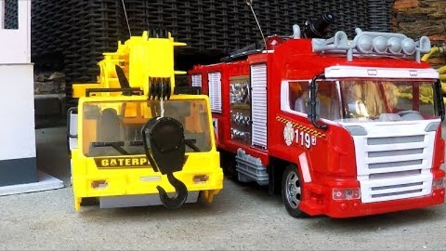 Cars Toy Videos for Kids | Excavator Fire truck Police car Crane Dump Truck | Toys Trucks For Kids