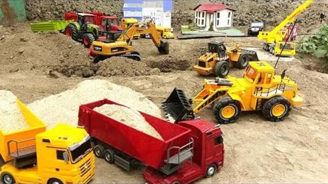 Car toy videos for kids | Crane truck for children | Kids Cars video | Cars With Sand