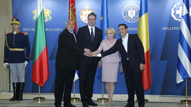 Бойко Борисов на четиристранната балканска среща в Букурещ на високо равнище между България, Румъния, Сърбия и Гърция