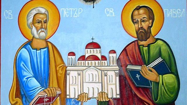 29 юни 2018 т. Почитаме Свети първовърховни апостоли Петър и Павел