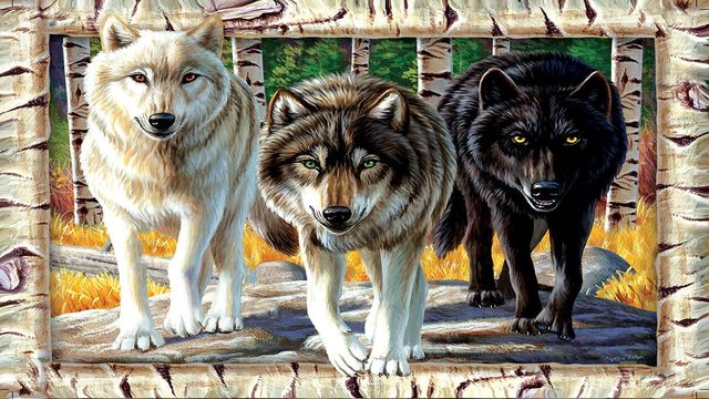 🐺🎨 Духът на вълците ... (painting) 🐺🎨