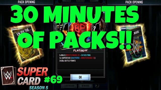 30 MINUTES OF PACKS!!! FUSIONS! KOTR! BG! LP PACK! TICKET PACK!!! |  WWE Supercard #69 (Season 5)