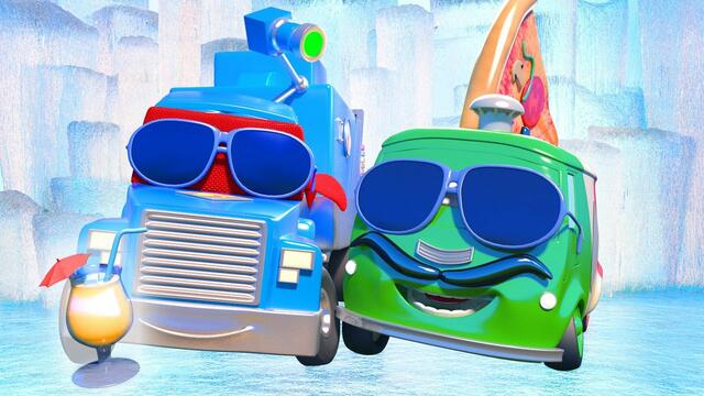 Патрулиращи коли - Камионът със замразяващ лъч - Градът на Колите! Детско анимационно филмче 🚚 ⍟