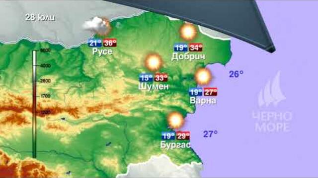 ТВ Черно море   Прогноза за времето 28 07 2019 г