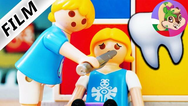 Плеймобил Филм ХАНА КАТО ЗЪБОЛЕКАР В УЧИЛИЩЕ Пиа я боли зъб Детски Серии Семейство Фогел