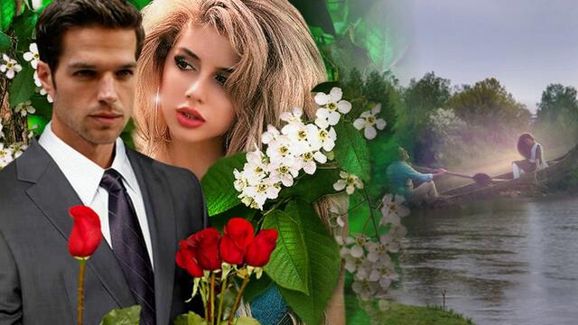 Белая черемуха над водой качается.