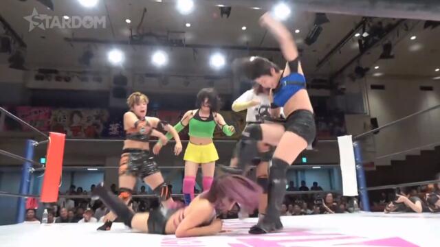Рина срещу Хина срещу Руака срещу Лео Онозаки срещу АЗМ - Дарк мач (Стардом x Стардом 2019)