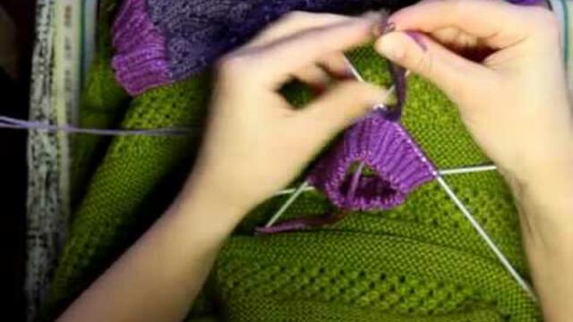 Носки с узором "Елочка-2" часть-1